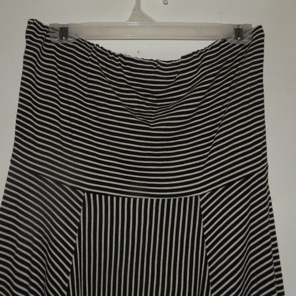 Maurices B&W Stripes Strapless Dress Sz L - Picture 2 of 5